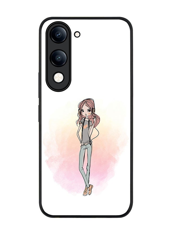 For vivo Y29s 5G / Y19s 5G Case,Slim fit Camera Protection, Shockproof Thin Phone cover  - Girl Next Door